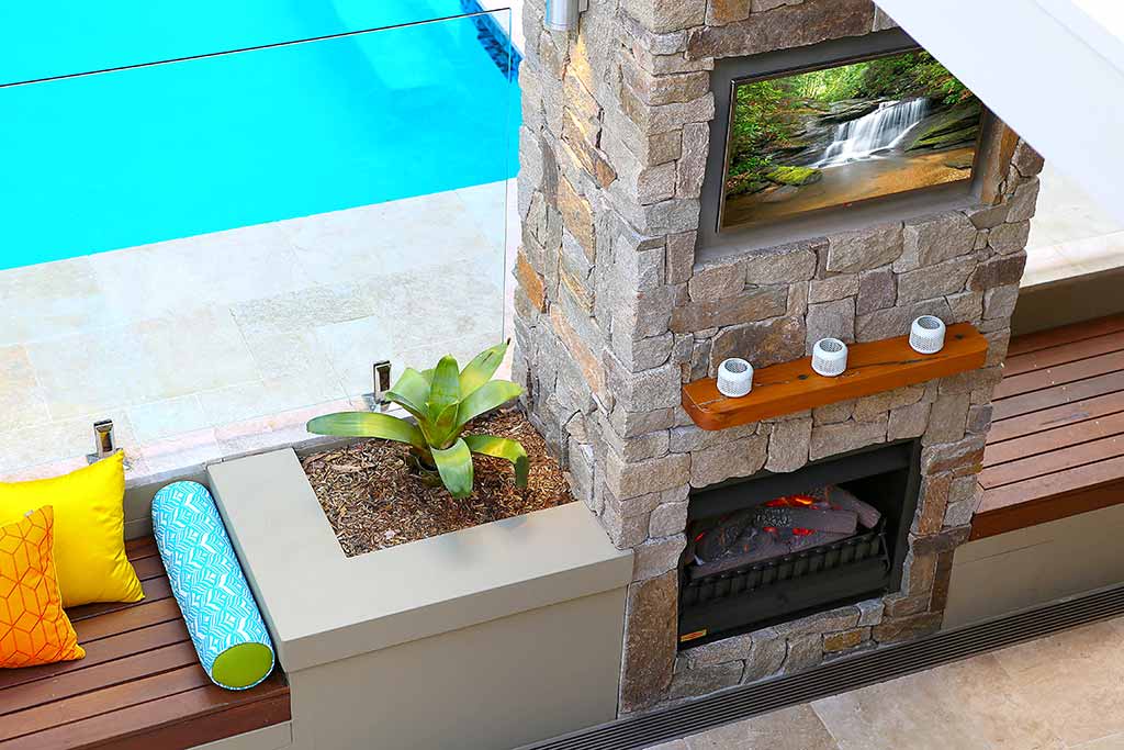 Beecroft landscaper outdoor fireplace