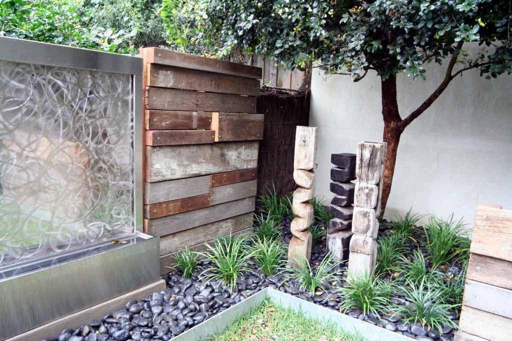 Recycled timber garden